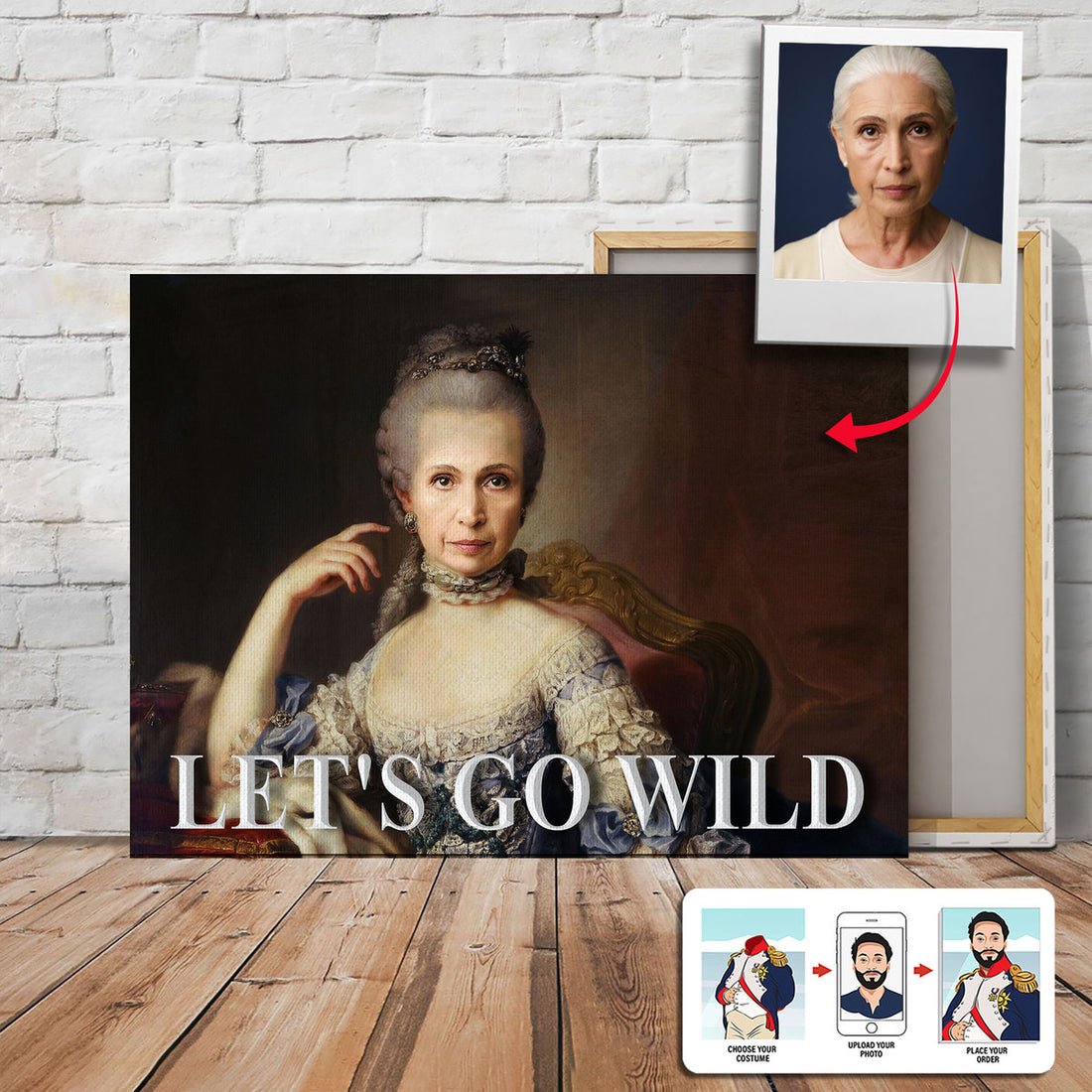 Personalized Canvas - Let Them Eat Cake Marie Antoinette