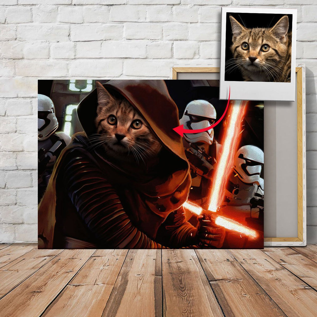 Customized Pet Photo Canvas - Kylo Dead Trooper
