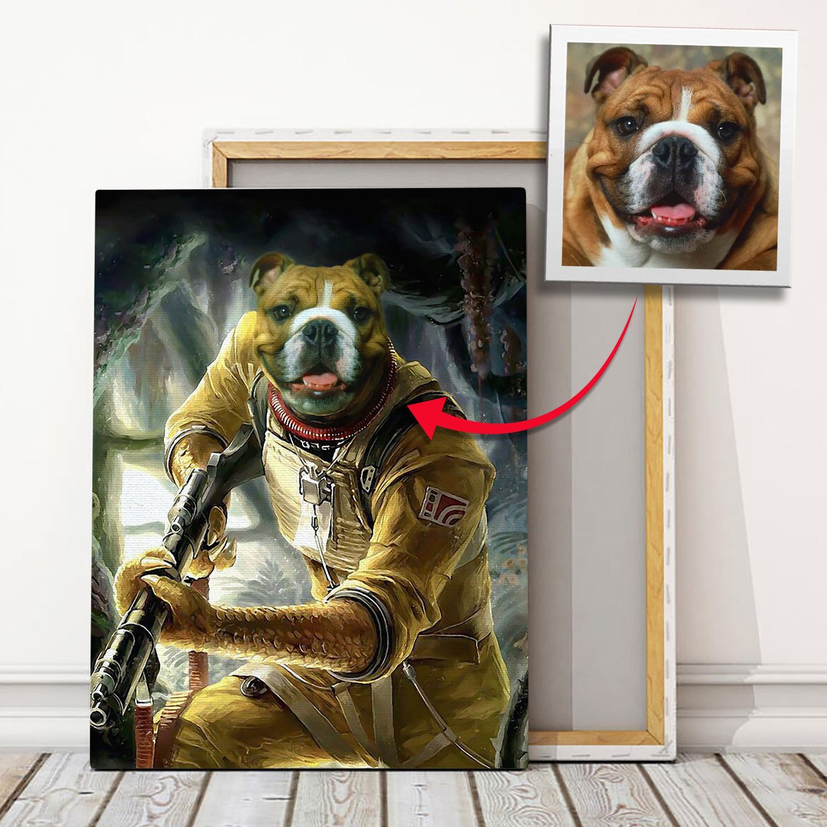 Customized Pet Photo Canvas - Like A Bossk