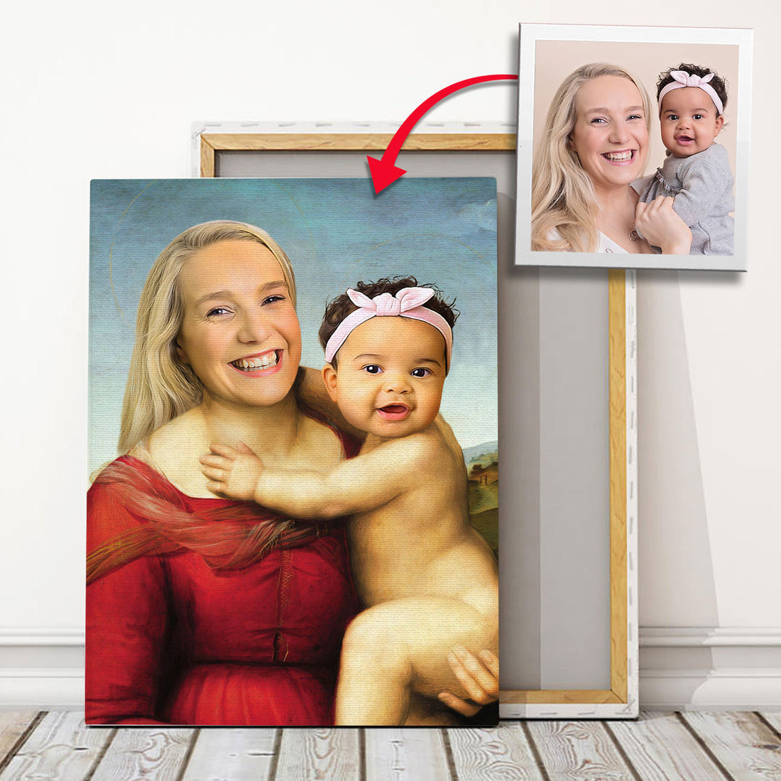 Personalized Canvas Small Cowper Madonna Renaissance