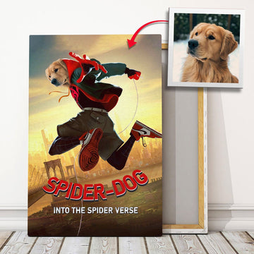 Customized Pet Canvas - Spider Dog Into The Spider Verse Single