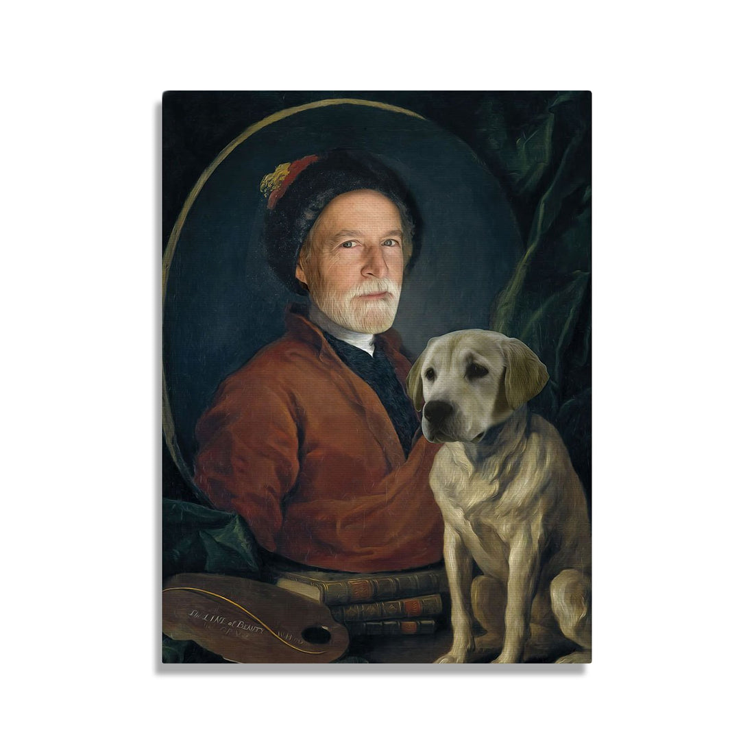 Personalized Canvas - Painter And His Pug