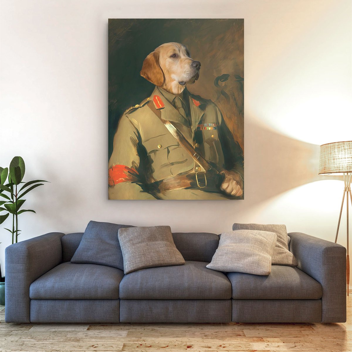 Customized Pet Photo Canvas - Major General Sir Harold Walker