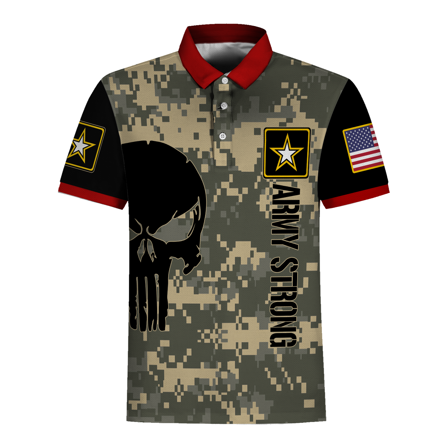 Customspig Polo Shirt What Are The Ranks In The Army Proudly Served Us Army Veteran E7 Sergeant First Class 3D Apparel