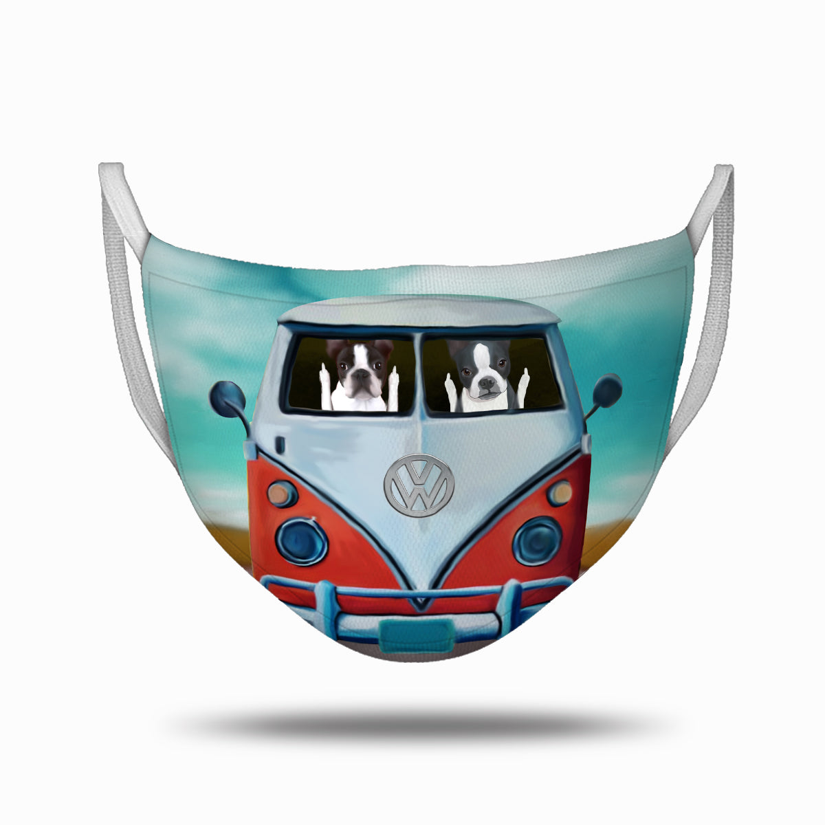 Customized Face Mask Boston Terrier