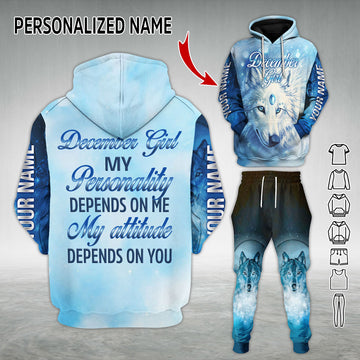 Personalized Tracksuit December Girl All Over Printed