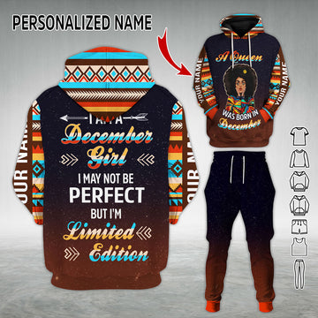 Personalized Tracksuit December Girl All Over Printed