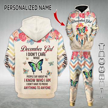 Personalized Tracksuit December Girl All Over Printed