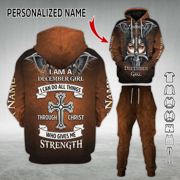 Personalized Tracksuit December Girl All Over Printed
