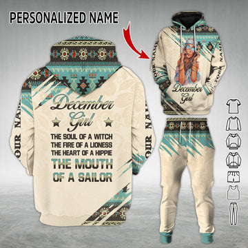 Personalized Tracksuit December Girl All Over Printed
