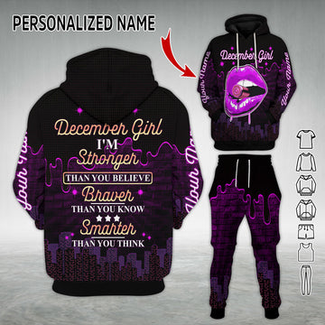 Personalized Tracksuit December Girl All Over Printed