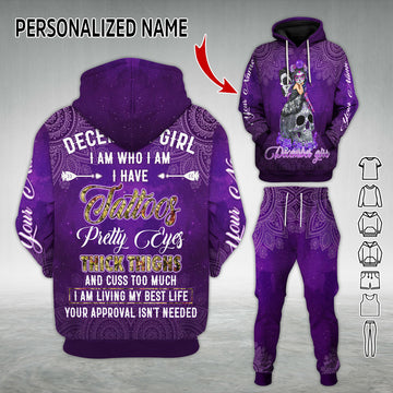 Personalized Tracksuit December Girl All Over Printed