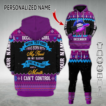 Personalized Tracksuit December Girl All Over Printed