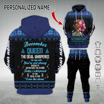 Personalized Tracksuit December Girl All Over Printed