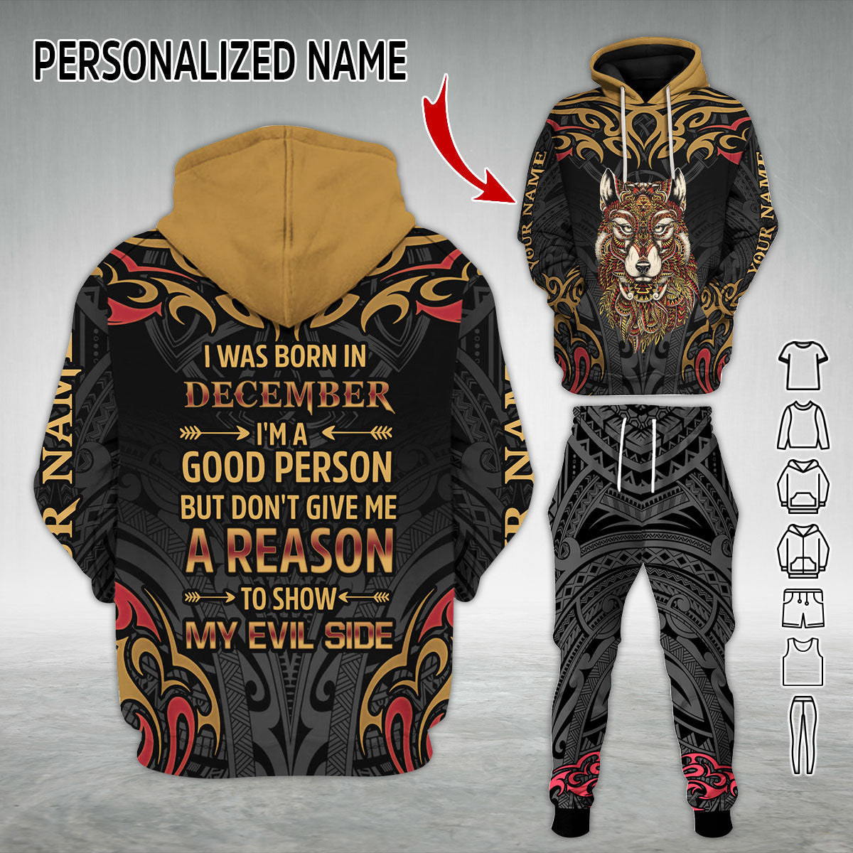 Personalized Tracksuit December Guy All Over Printed
