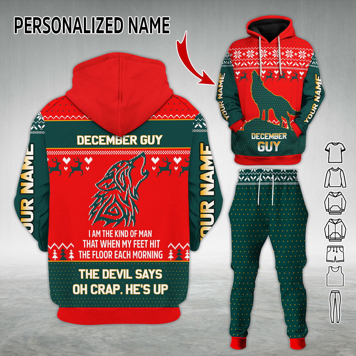 Personalized Tracksuit December Guy All Over Printed