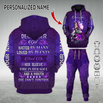 Personalized Tracksuit December Girl All Over Printed