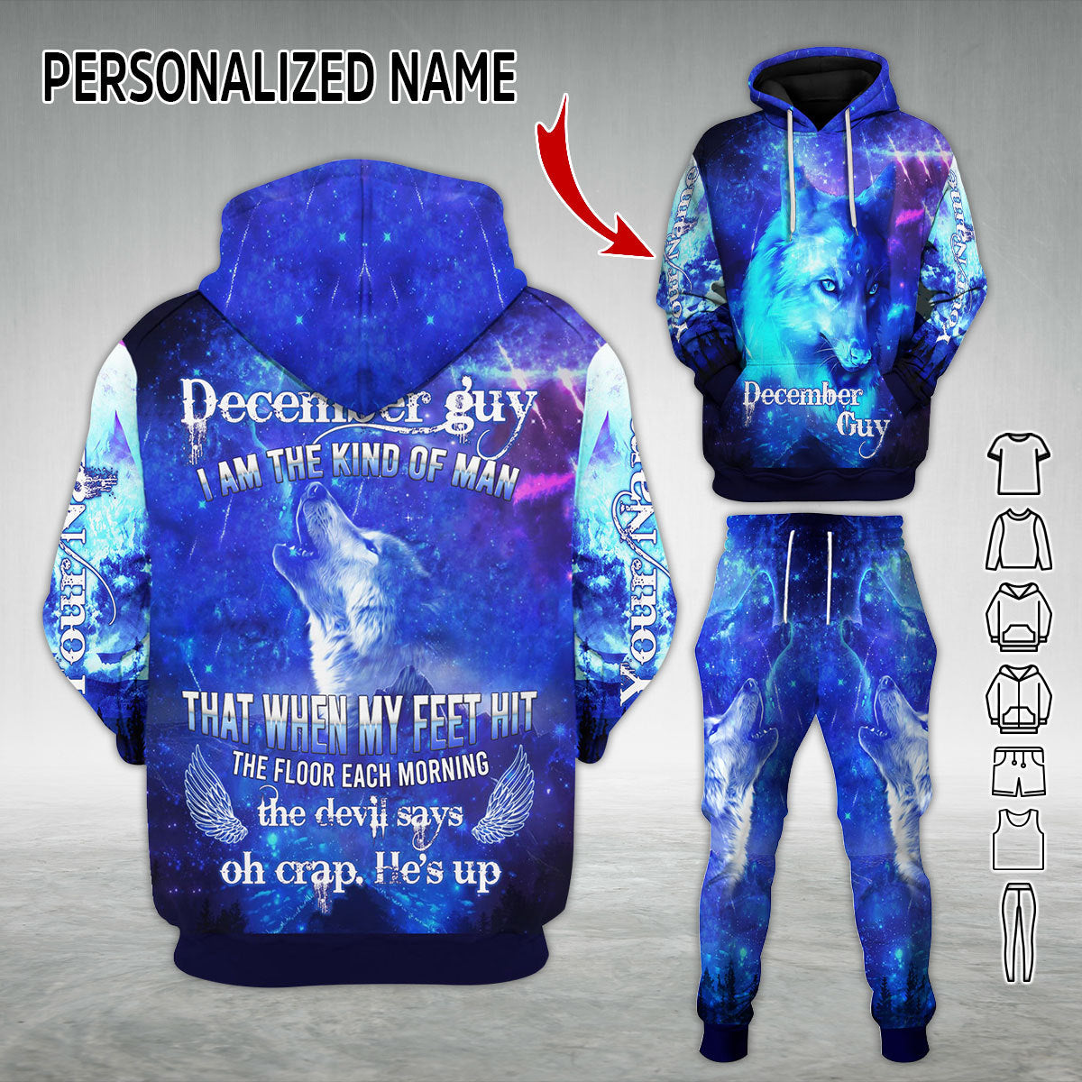 Personalized Tracksuit December Guy All Over Printed