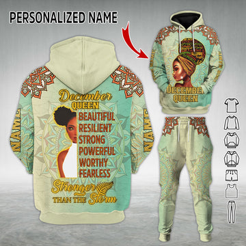 Personalized Tracksuit December Girl All Over Printed