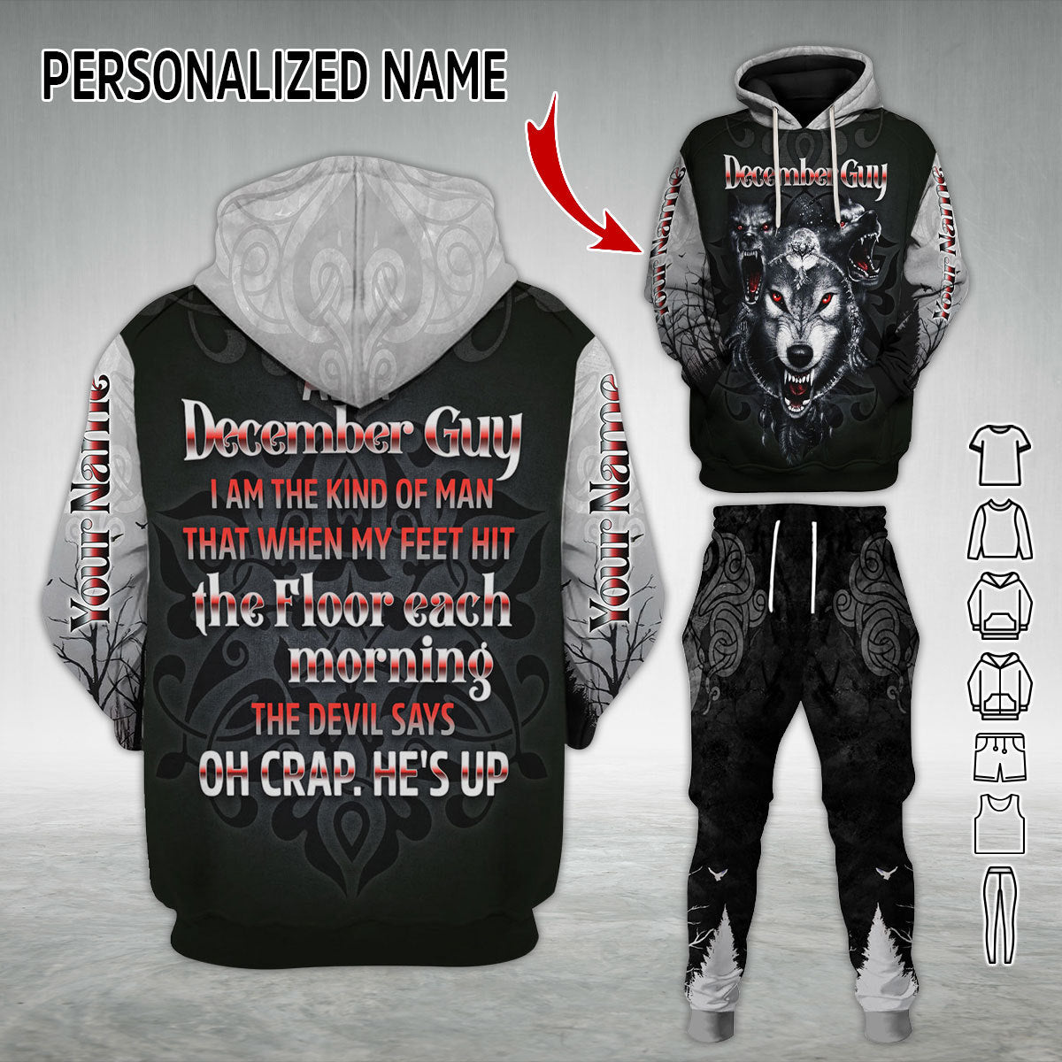 Personalized Tracksuit December Guy All Over Printed