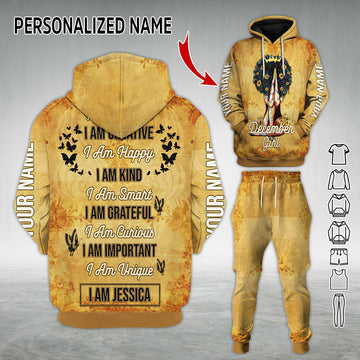 Personalized Tracksuit December Girl All Over Printed