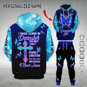 Personalized Tracksuit December Girl All Over Printed