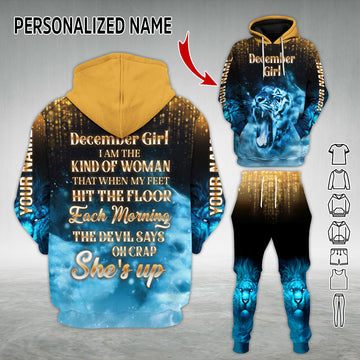 Personalized Tracksuit December Girl All Over Printed