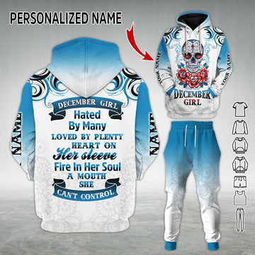 Personalized Tracksuit December Girl All Over Printed