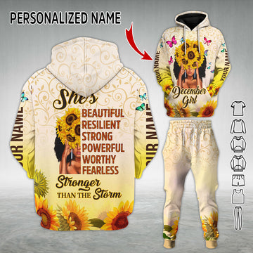 Personalized Tracksuit December Girl All Over Printed
