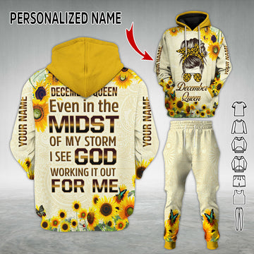 Personalized Tracksuit December Queen All Over Printed