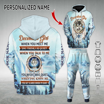 Personalized Tracksuit I Am A December Girl All Over Printed