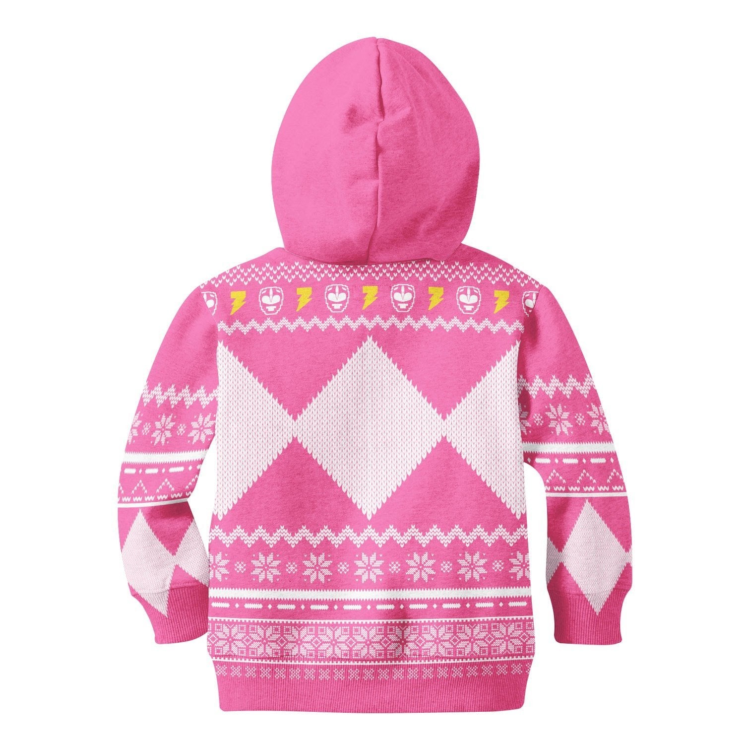 HumansBold 3D Kid Hoodie Pink Power Rangers