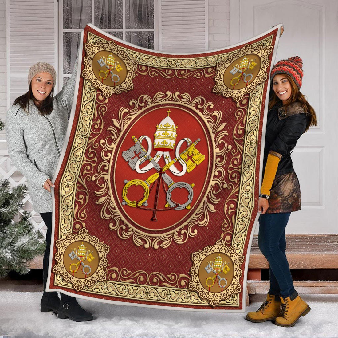 Coats Of Arms Of The Holy See and Vatican City Blanket