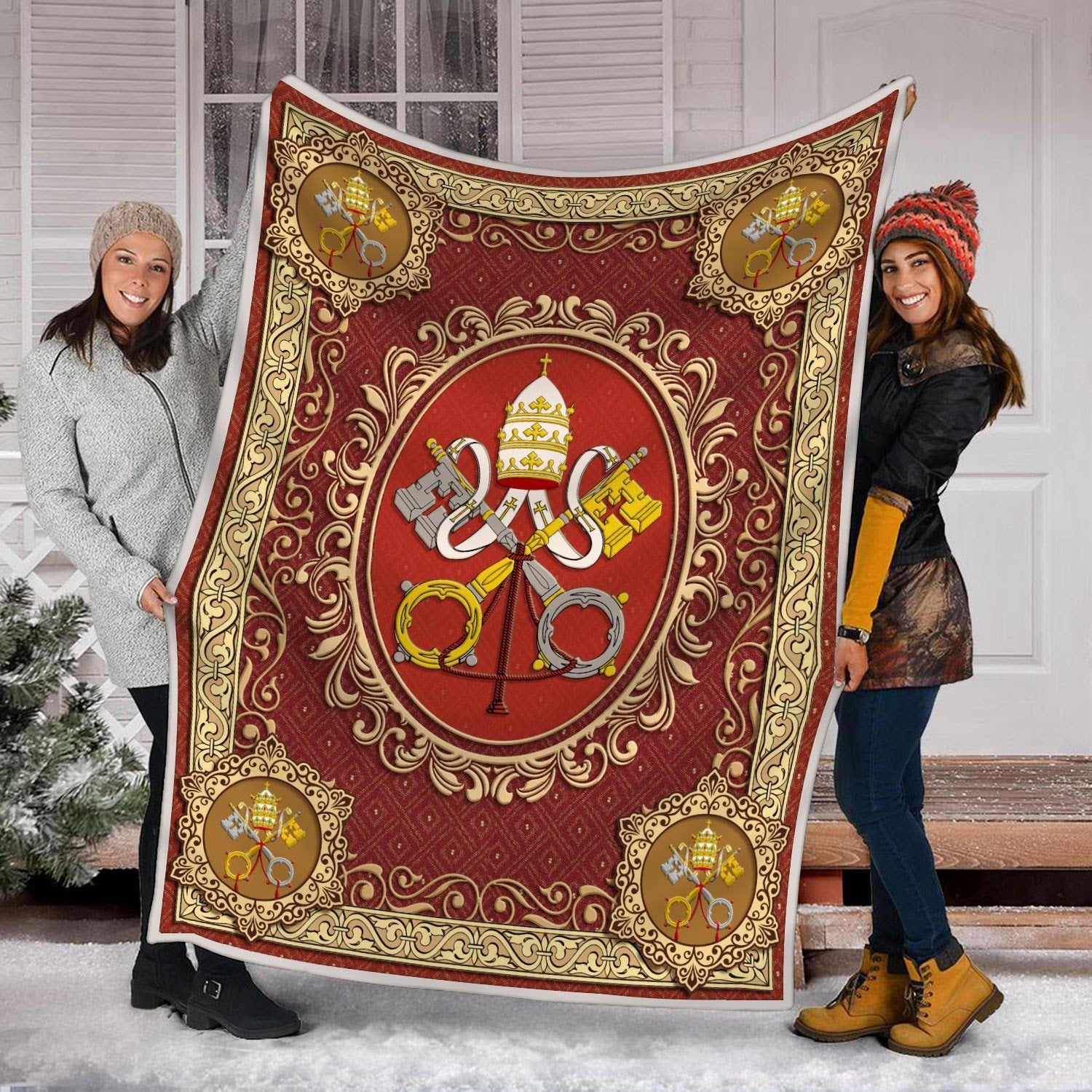 Coats Of Arms Of The Holy See and Vatican City Blanket