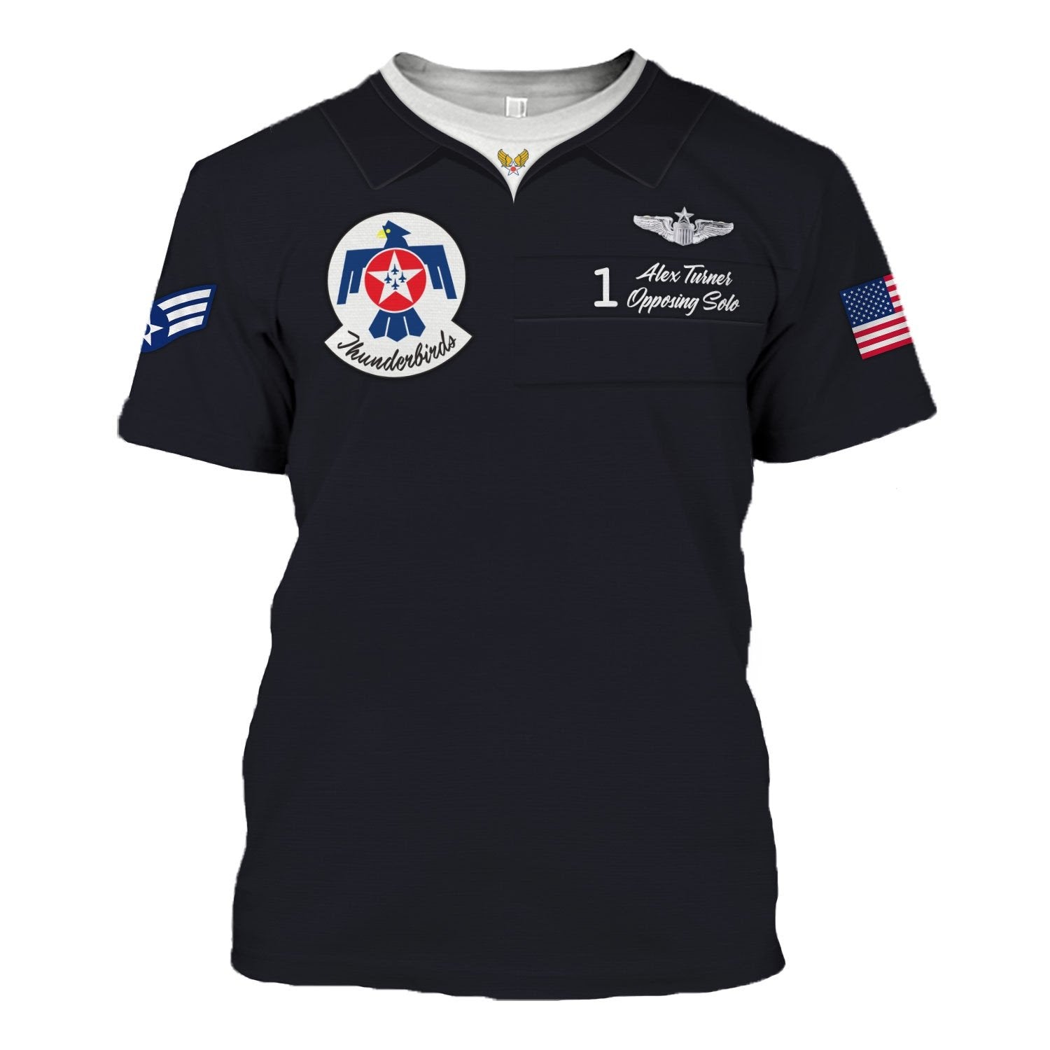 Custom Name- Number On Chest - United States Air Force Thunderbirds Uniform