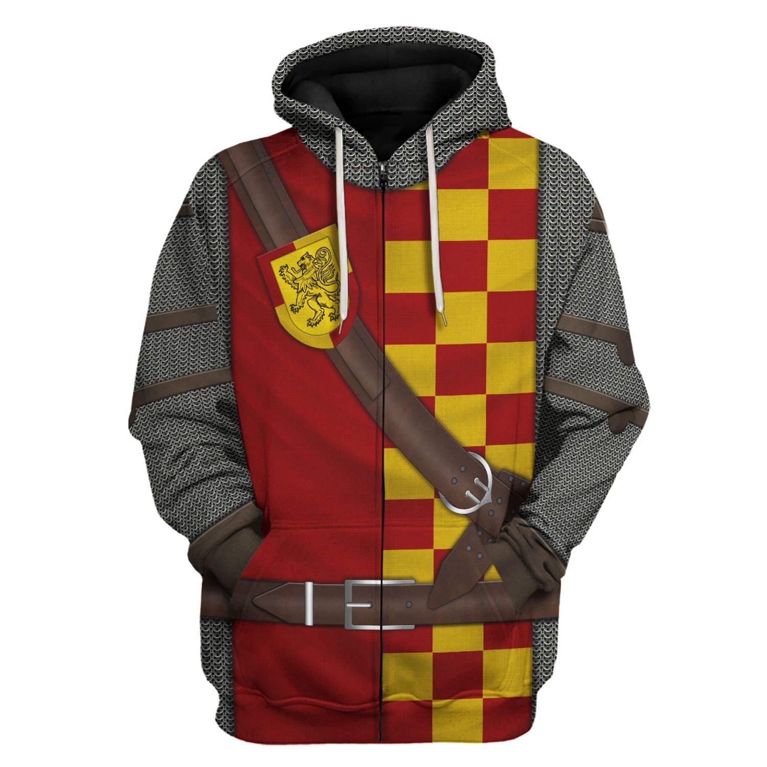 Scottish Knight Zip Fleece Hoodie / S Qm852