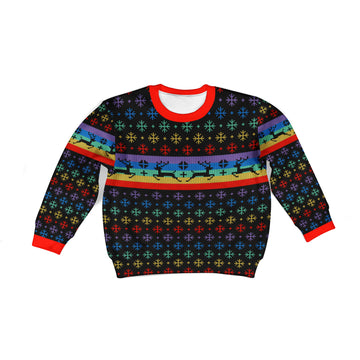 Customspig Kid Christmas Sweater LGBT 3D Apparel