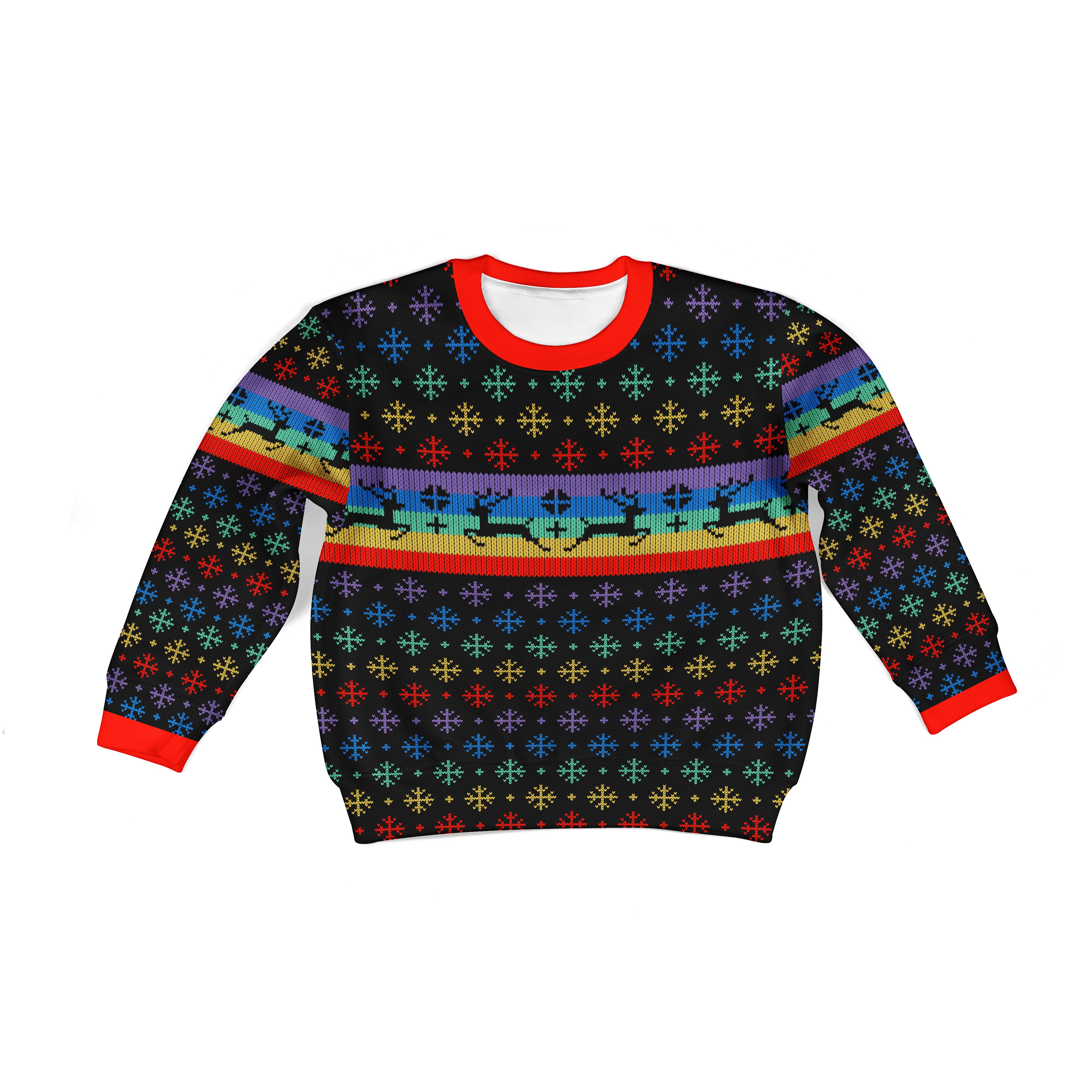 Customspig Kid Christmas Sweater LGBT 3D Apparel