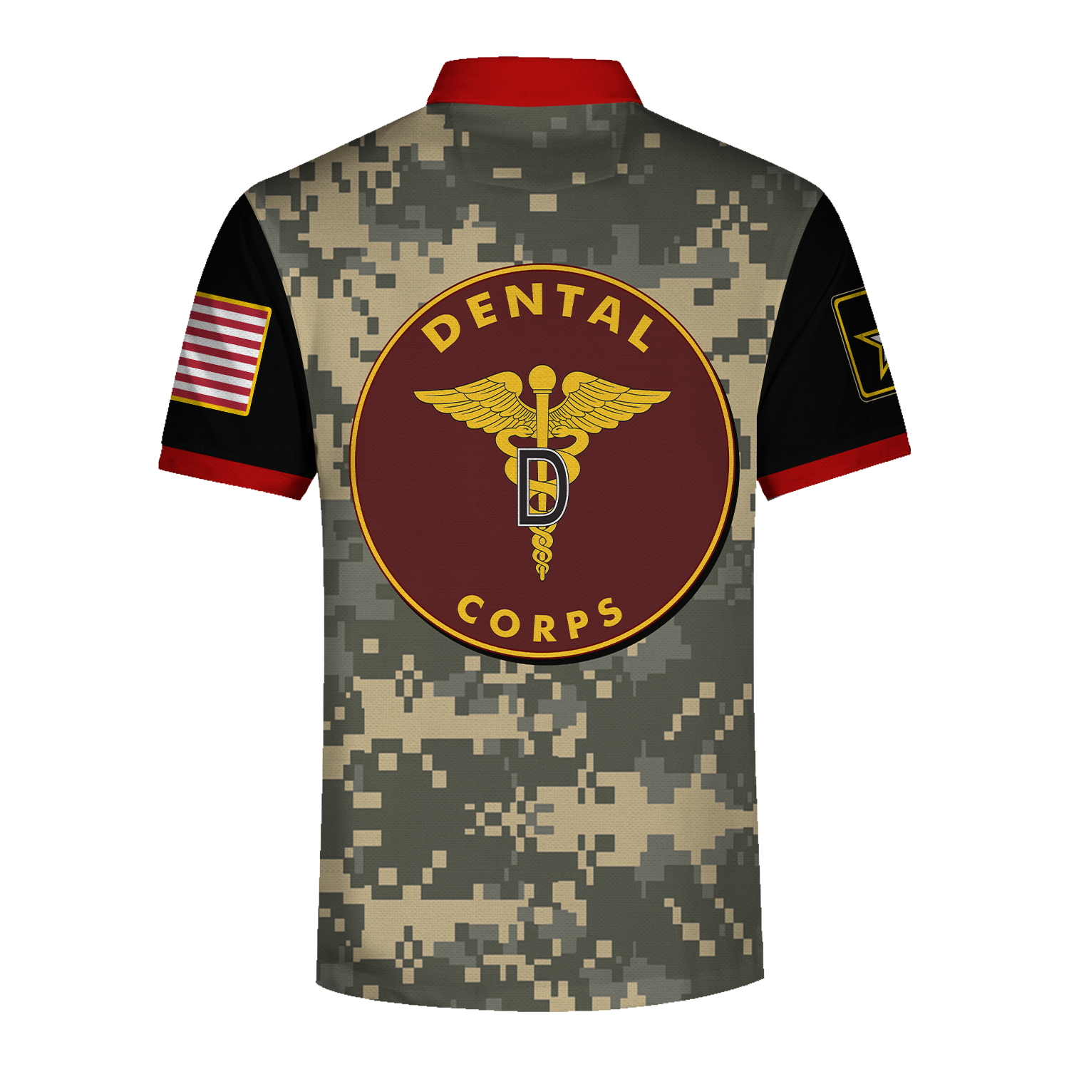 Customspig Polo Shirt US Army Uniform Army Dental Corps 3D Apparel