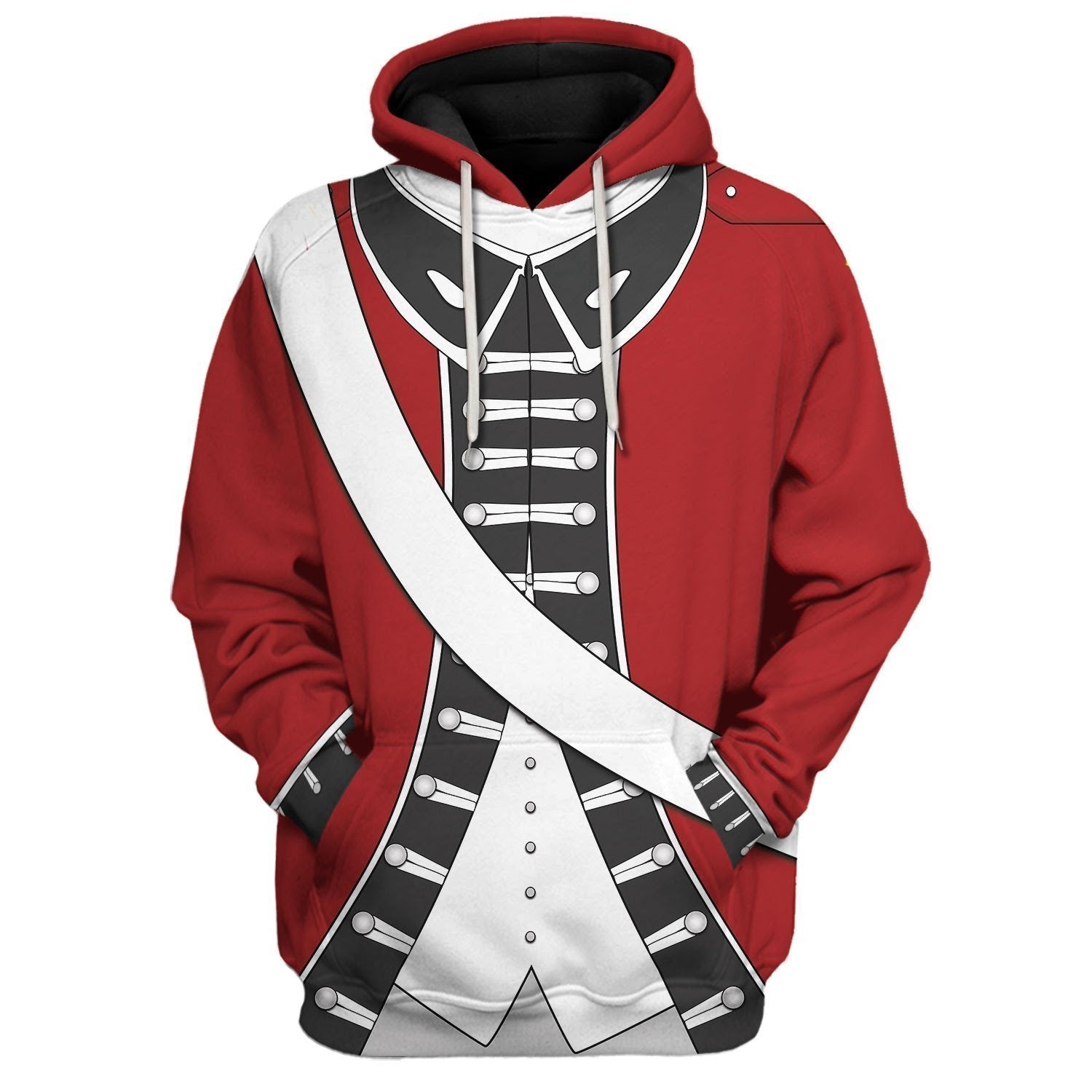 Loyalist Soldier Redcoat American Revolutionary War Fleece Hoodie / S Qm116