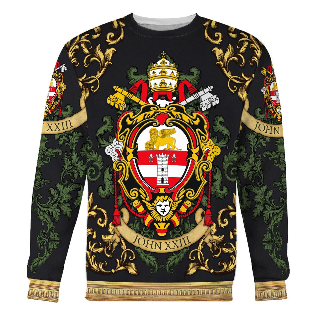 Customspig Unisex Tops Pullover Sweatshirt John XXIII Coat Of Arms 3D Apparel