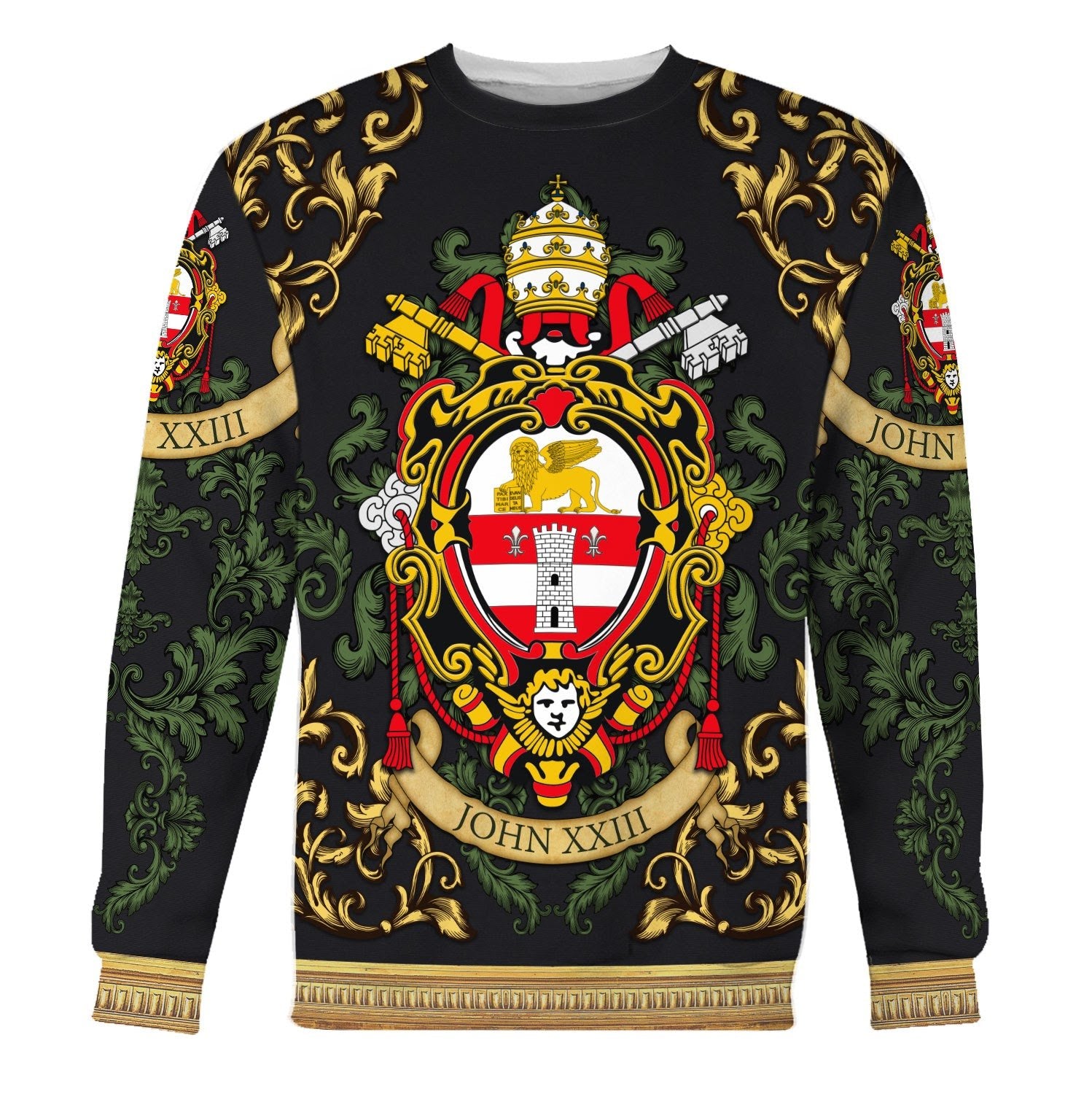 Customspig Unisex Tops Pullover Sweatshirt John XXIII Coat Of Arms 3D Apparel