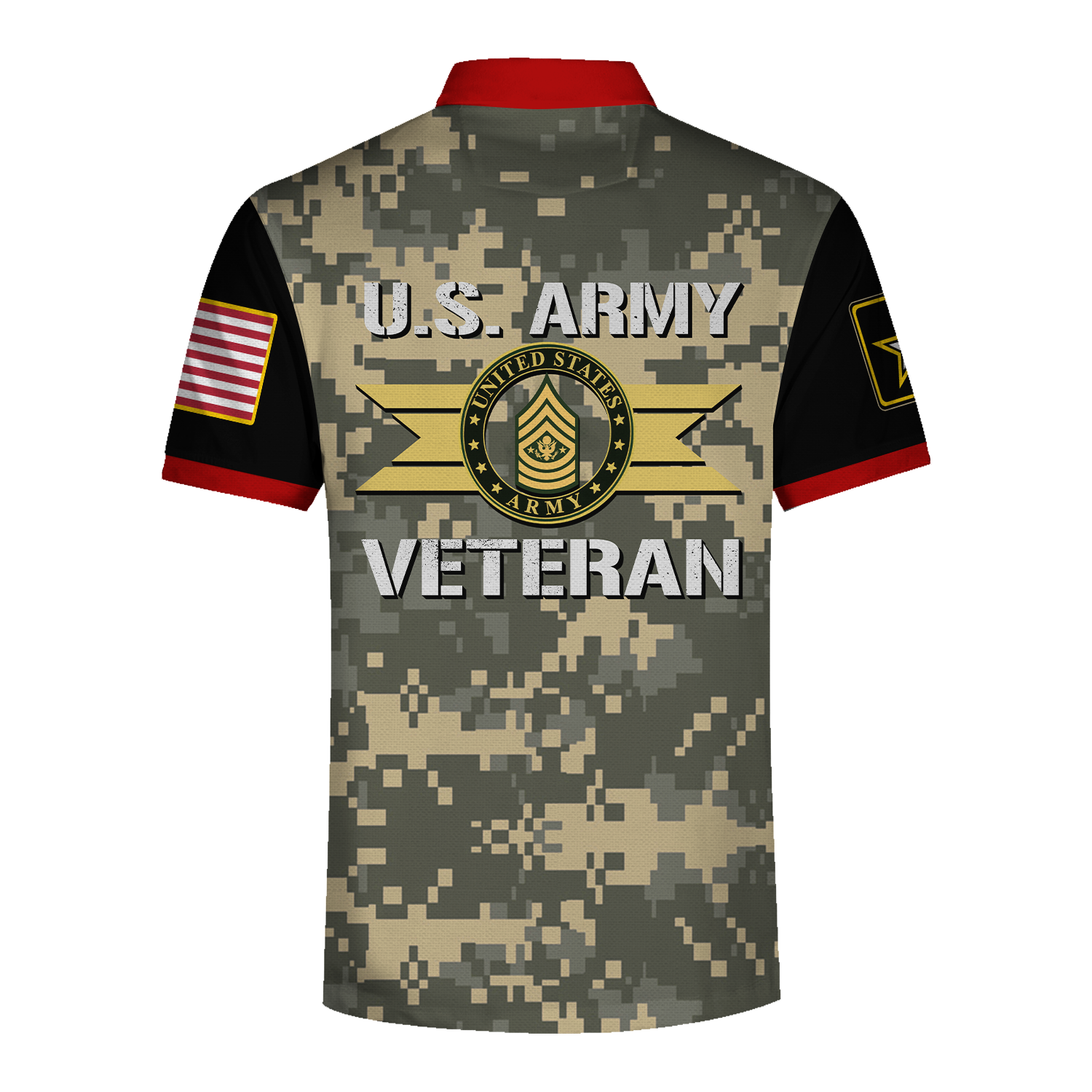 Customspig Polo Shirt What Are The Ranks In The Army Proudly Served Us Army Veteran E7 Sergeant First Class 3D Apparel