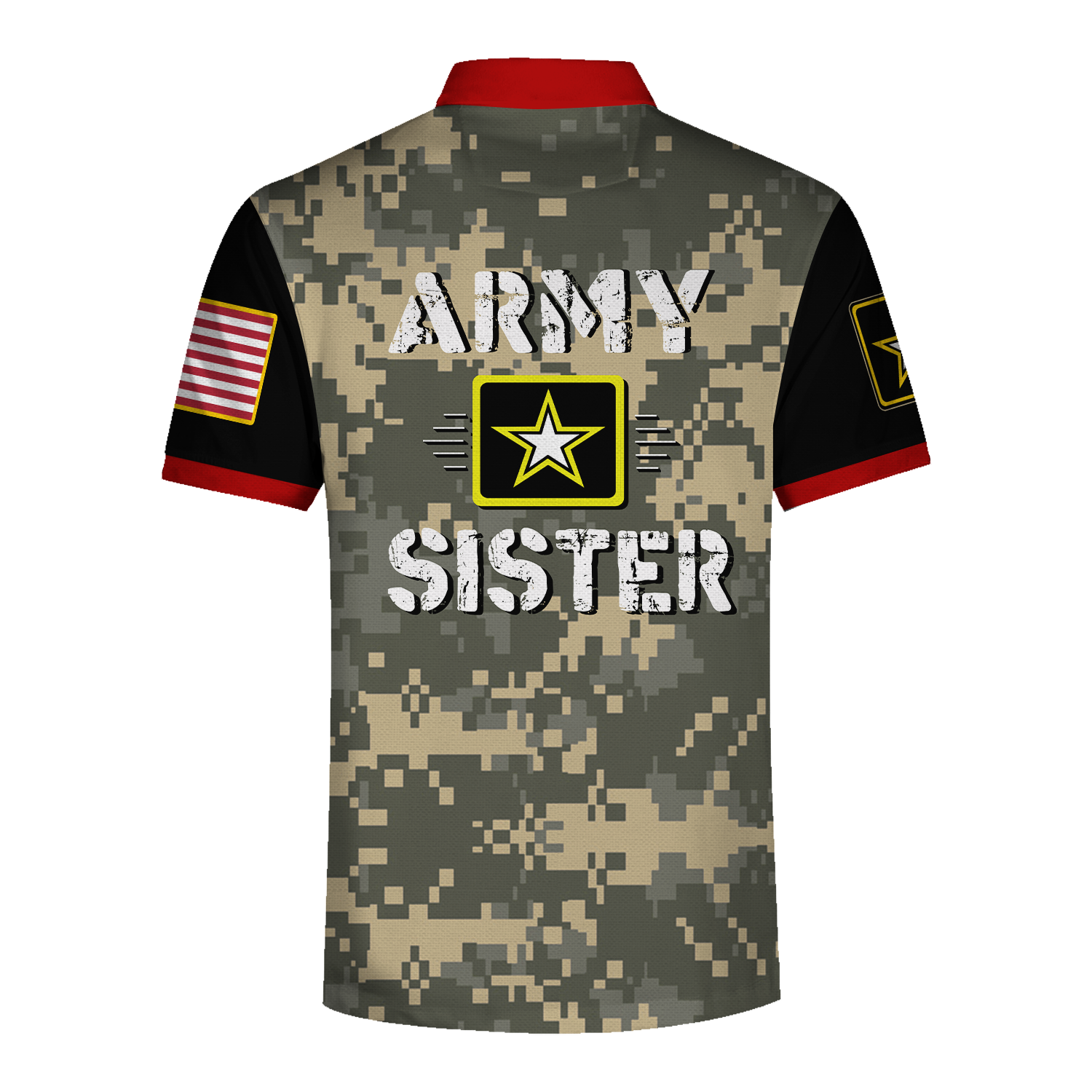 Customspig Polo Shirt US Army Army Sister 3D Apparel