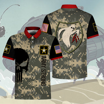 Customspig Polo Shirt Jobs With Benefits Near Me Vintage Ghost Army WW2 Allied Unit 3D Apparel
