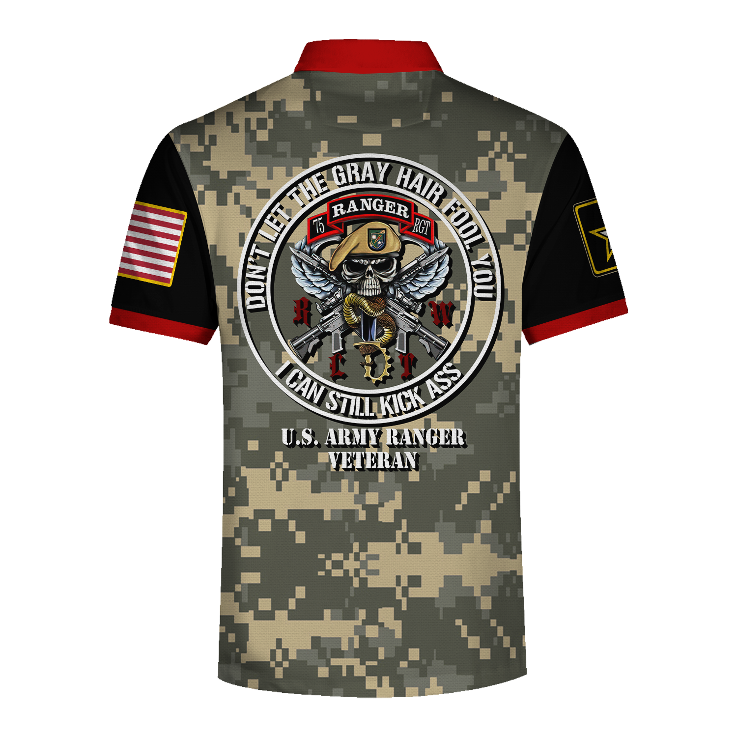 Customspig Polo Shirt US Army Seal Army Ranger Veteran We Can Still Kick Ass Army 3D Apparel