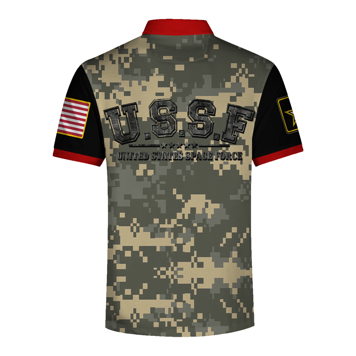 Customspig Polo Shirt USSF United States Space Force 3D Apparel