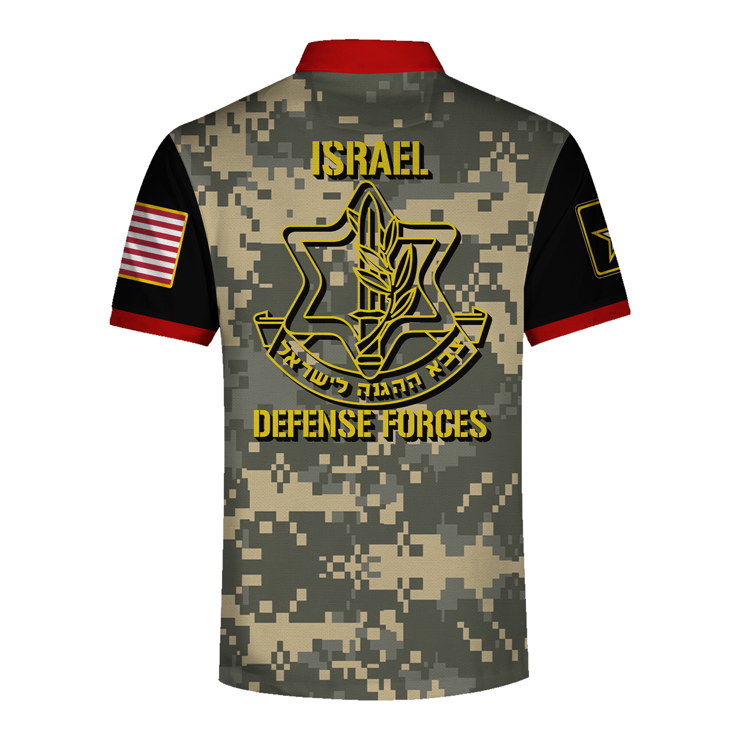 Customspig Polo Shirt US Army Israel Defense Forces 3D Apparel