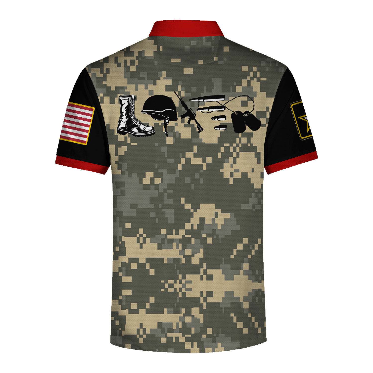 Customspig Polo Shirt US Army Moments Love Army Veteran 3D Apparel