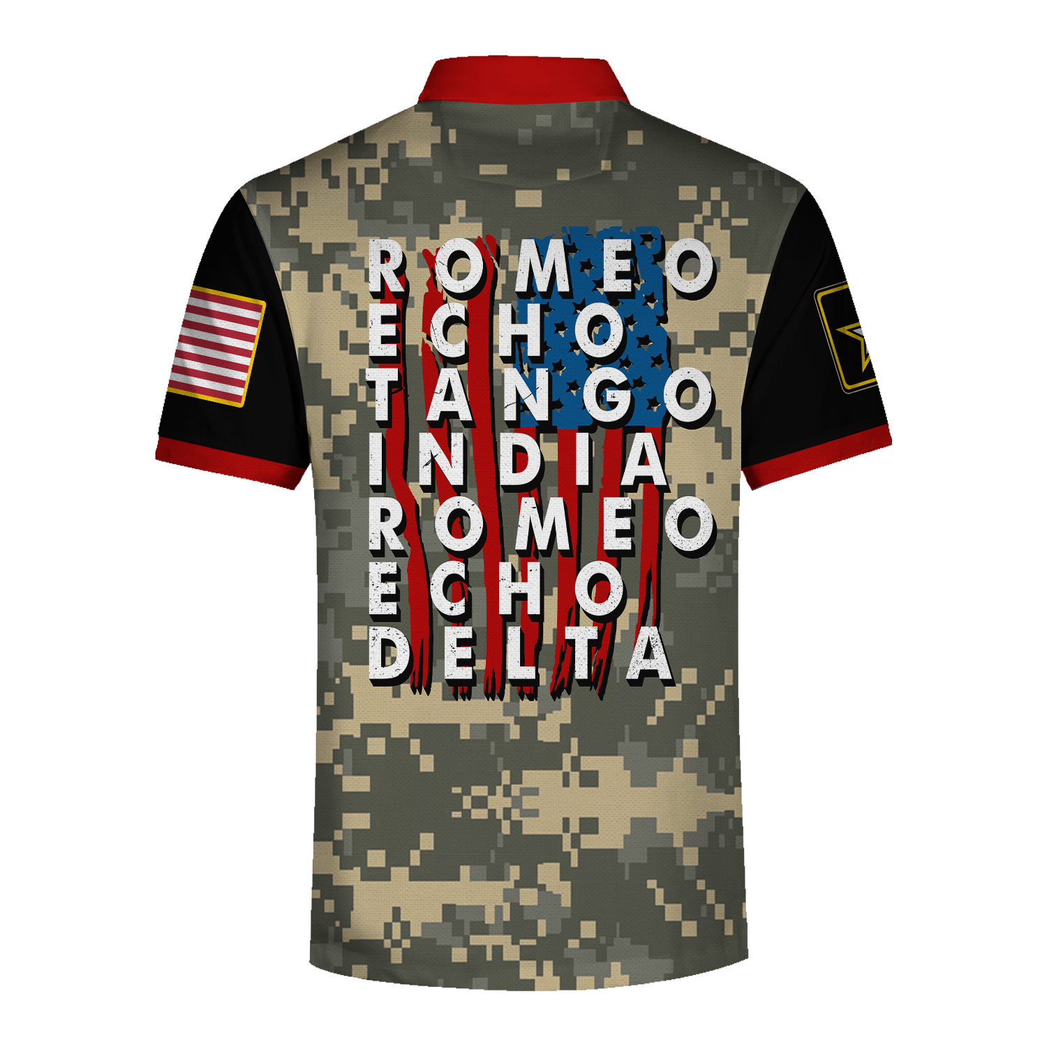 Customspig Polo Shirt US Army What Is A Click In The Army Us Army Retired Phonetic Military Alphabet 3D Apparel